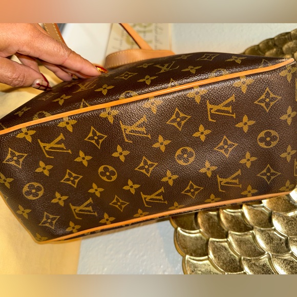 AUTH & VTG LOUIE VUITTON BROWN MONOGRAM CANVAS BATIGNOLLES VERTICAL ED. TOTE - Picture 10 of 16